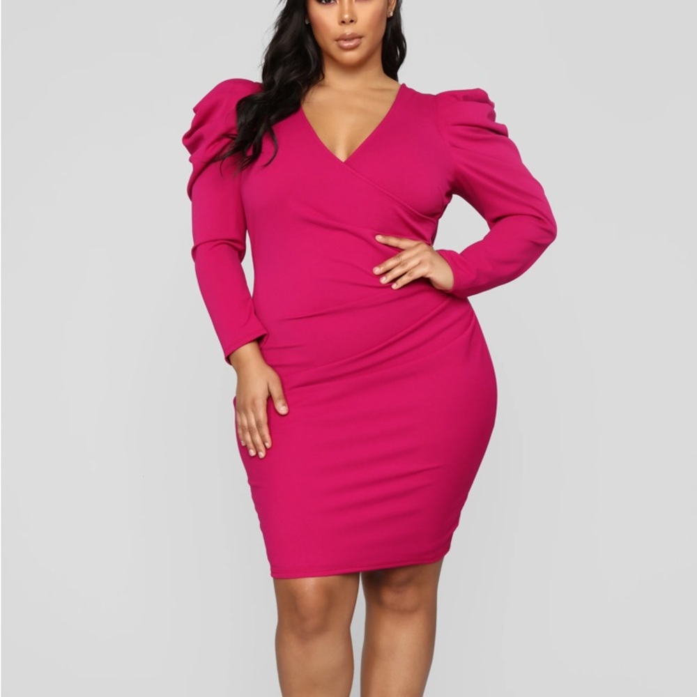 NWT Show Me How To Love Dress - Magenta